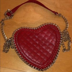 Small Heart shaped Red Crossbody chain purse ❤️